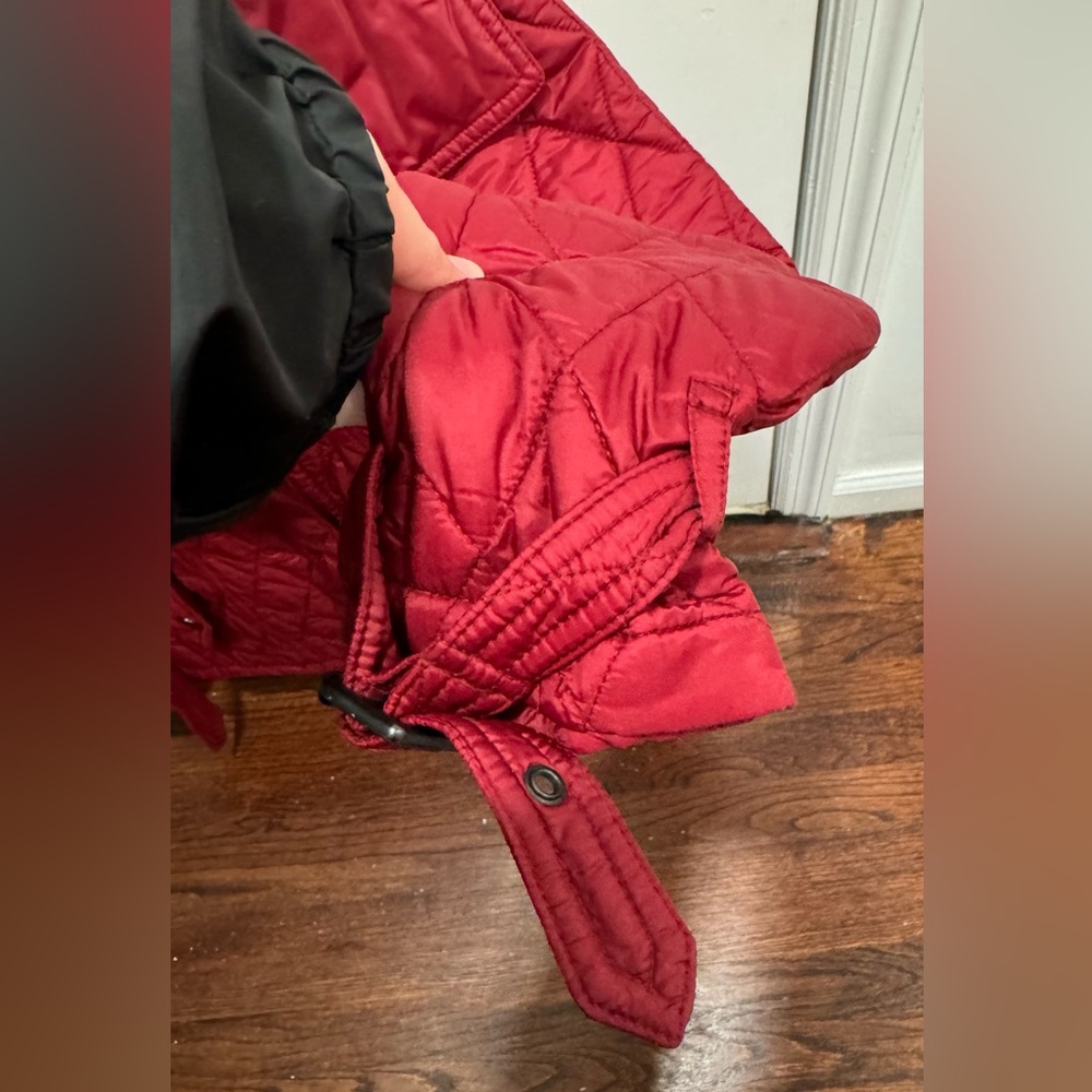 Red Burberry Quilted Medium Jacket - image 6